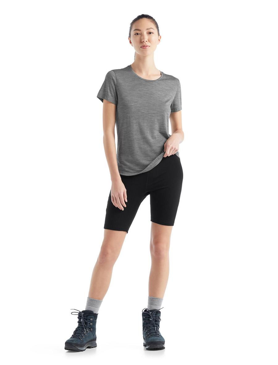 Black Icebreaker Merino Fastray High Rise Women's Shorts | AU 1507JPQJ